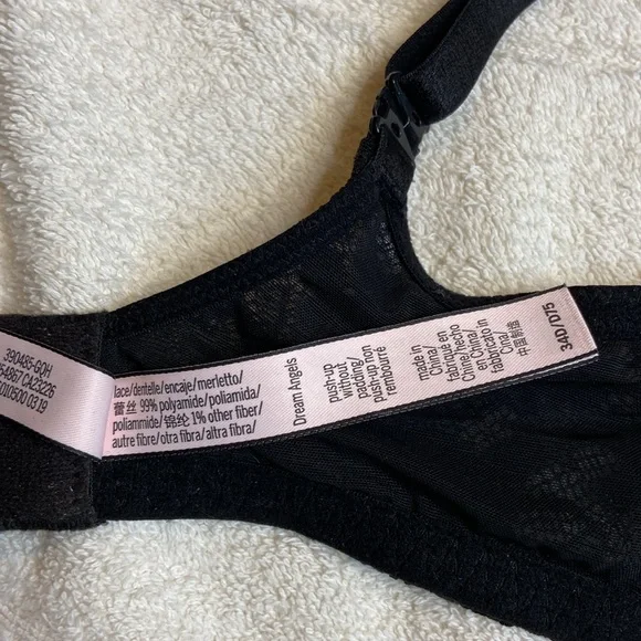 Victoria’s Secret Push-Up Without Padding Black Lace Bra. Size 34D - Picture 7 of 7